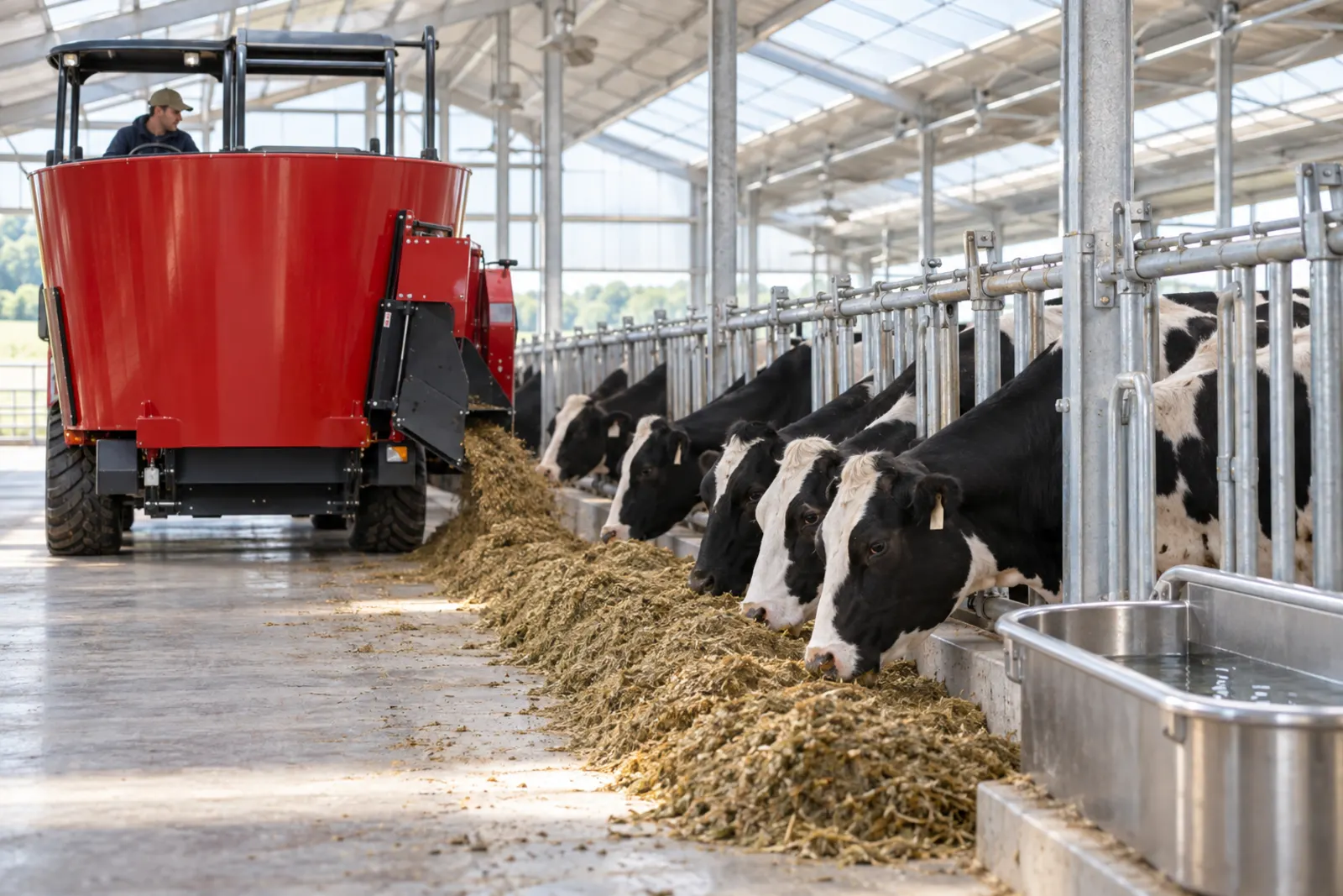 Feed preparation machinery, feeding and watering systems, milking equipment and barn equipment.